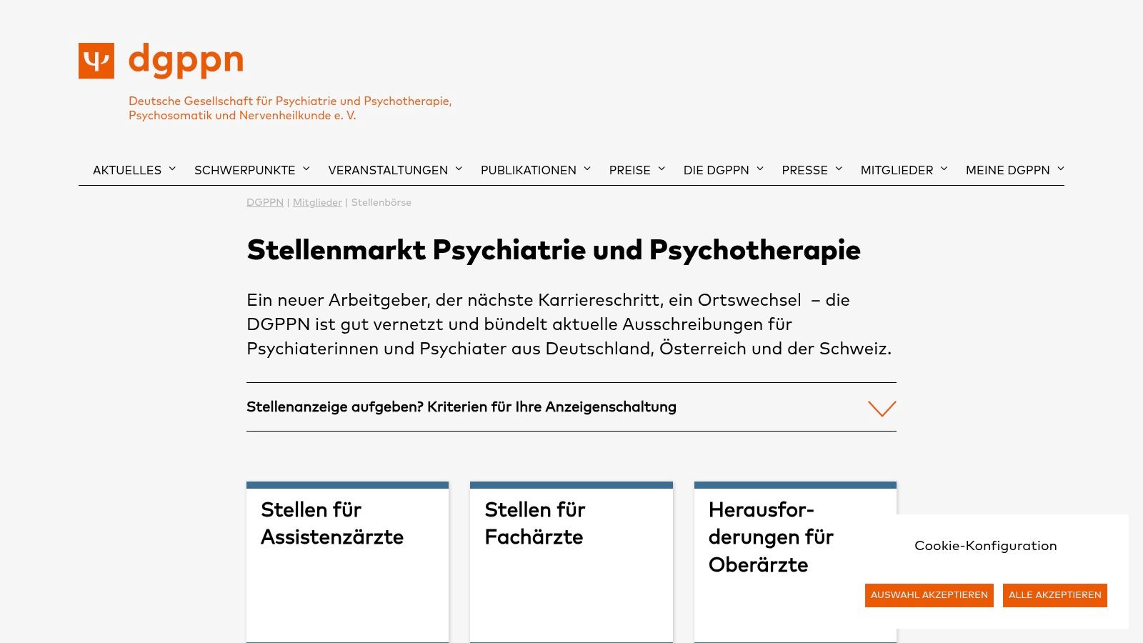 DGPPN-Stellenbörse