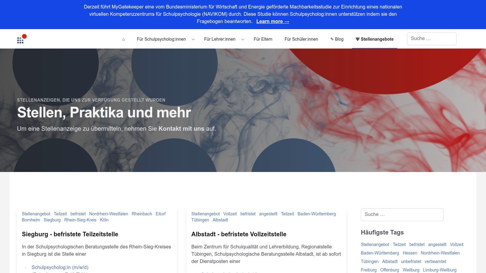 Schulpsychologie.de – Stellenbörse des Fachverbands