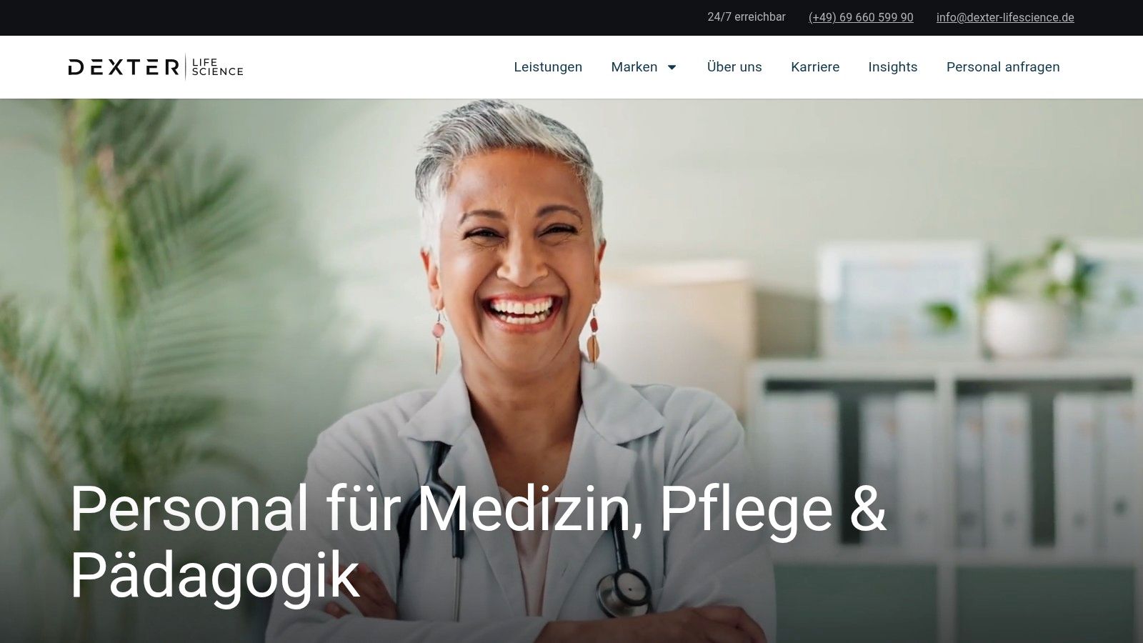 Screenshot from https://dexter-lifescience.de