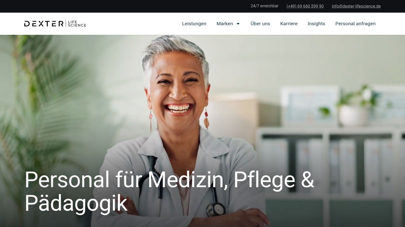 Dexter Life Science – Personallösungen für Medizin, Pflege & Pädagogik